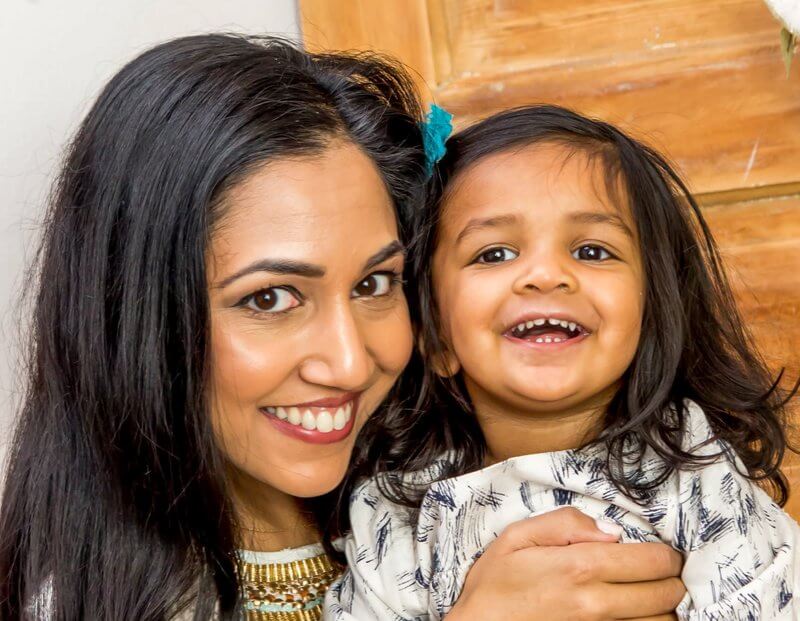 Photo: Jaya Saxena with daughter