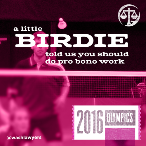 Olympic Pro Bono Pun: Birdie