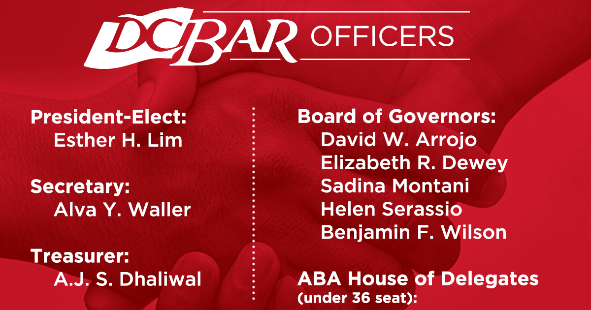 D.C. Bar Candidate Endorsements (2017) Washington Council of Lawyers