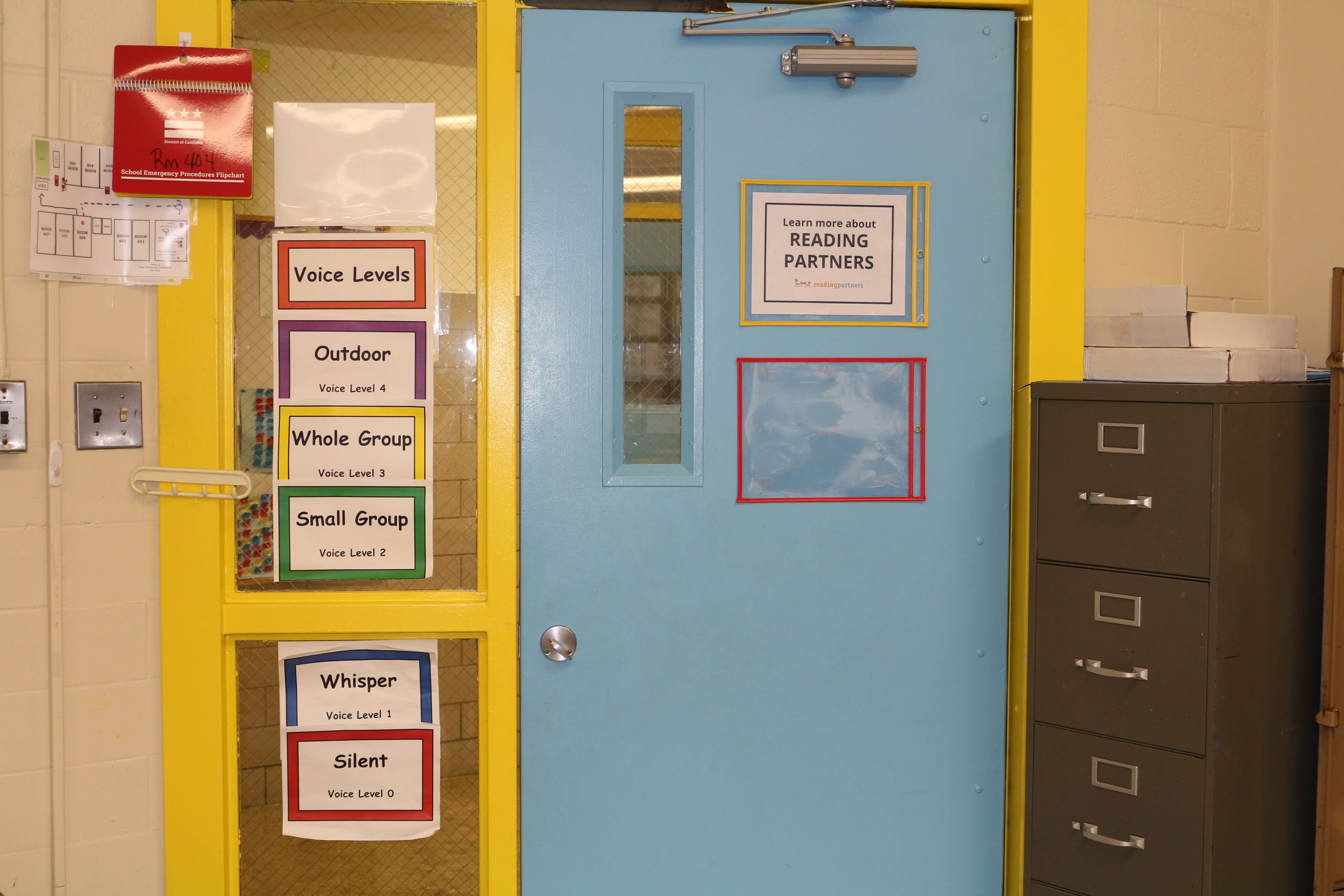 Photo: classroom door at Reading Locker