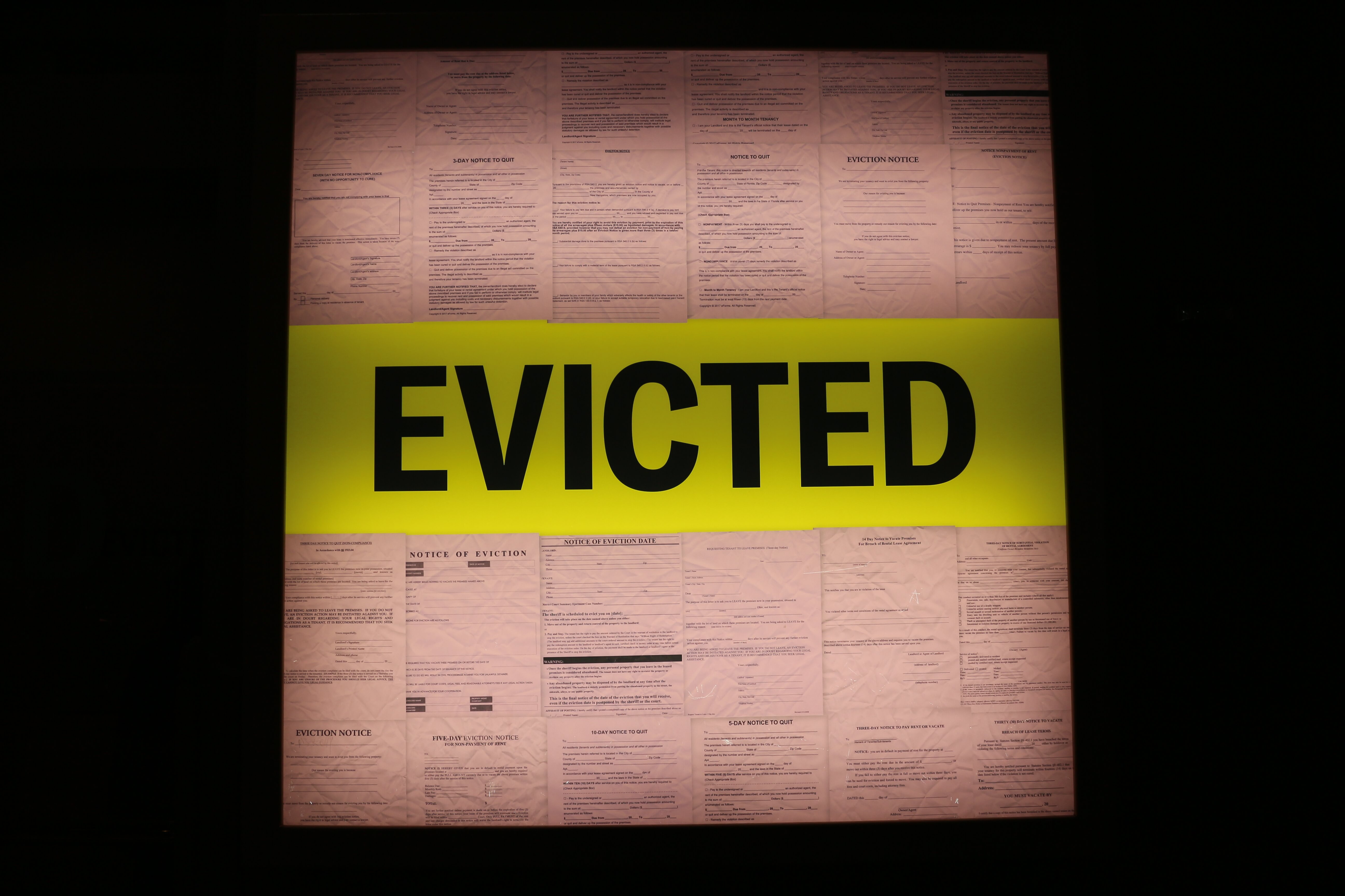 Graphic: Evicted exhibit