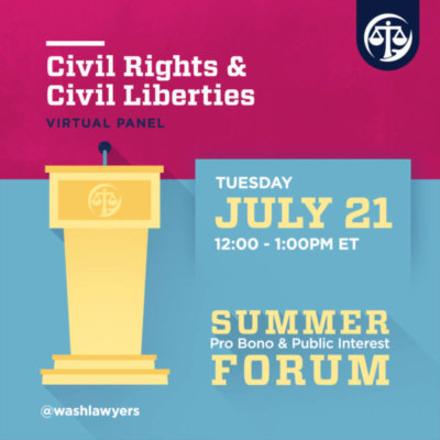 Graphic: Civil Rights & Civil Liberties Event