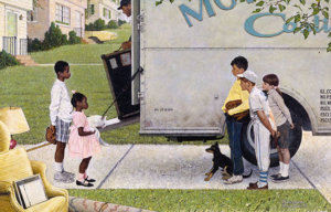 New Kids In The Neighborhood Normal Rockwell painting