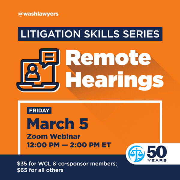 Graphic: Litigation Skills Series Remote Hearings