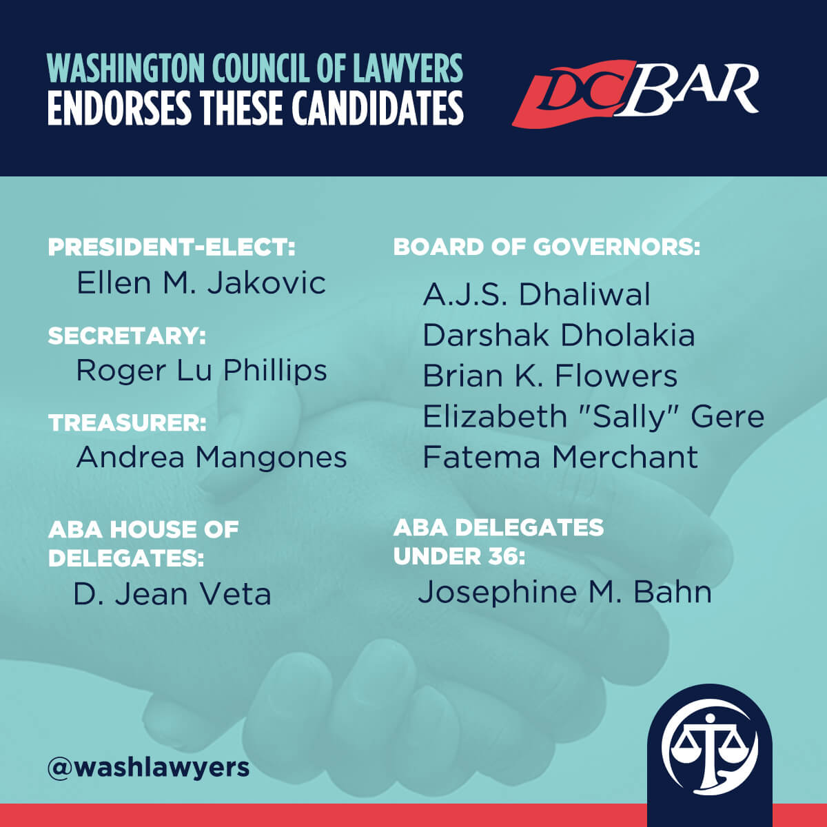 D C Bar Endorsements Washington Council Of Lawyers