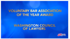 Graphic: Voluntary Bar Association of the Year Award screenshot
