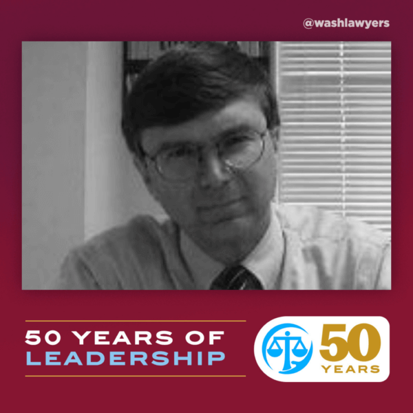 Graphic: 50 Years of Leadership Past President Elliot Mincberg photo