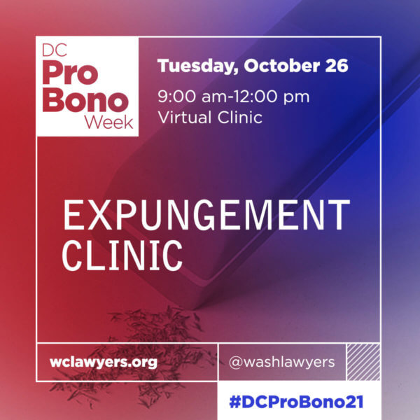 Graphic: DCPBW 2021 Expungement Clinic