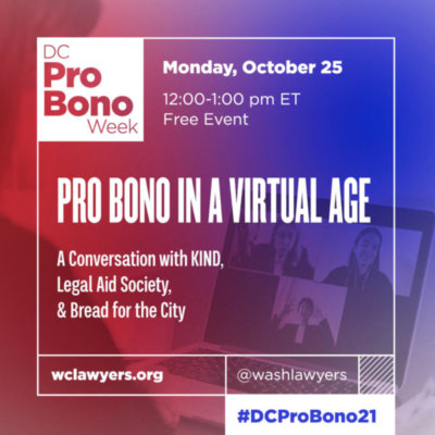 Graphic: DCPBW21 Pro Bono In A Virtual Age