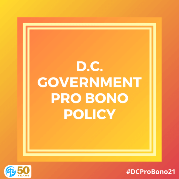 Graphic: D.C. Government Pro Bono Policy