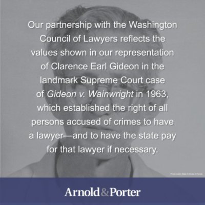 Graphic: Arnold & Porter Law Firm Award Recipient