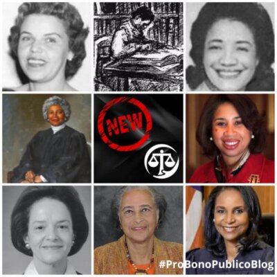 Collage Of Headshots Of Female Judges Pictured From Top Left, Going Clockwise) Hon. Marjorie McKenzie Lawson, A Possible Sketch Of Charlotte E. Ray, Esq., Hon. Julia Cooper Mack, Hon. Anna Blackburne-Rigsby, Hon. Anita Josey-Herring, Pauline Schneider, Esq., Hon. Judith Ann Wilson Rogers, And Hon. Norma Holloway Johnson