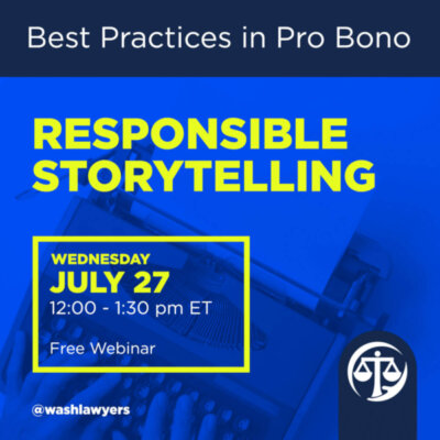 Graphic: Best Practices In Pro Bono Responsible Storytelling