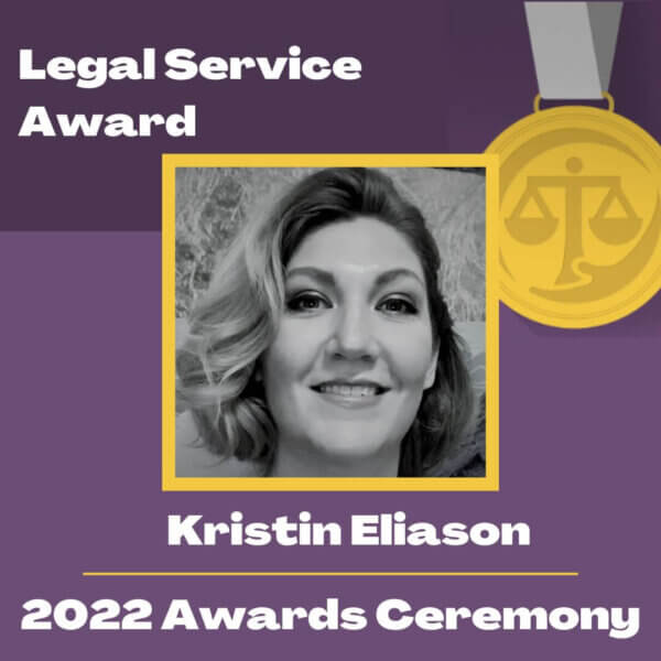 Graphic: Legal Services Award Kristin Eliason