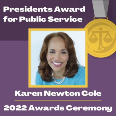 Graphic: Presidents Award Karen Newton Cole