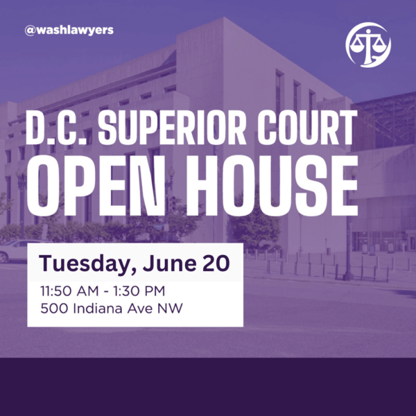 Graphic: DC Superior Court Open House & Tour June 2023