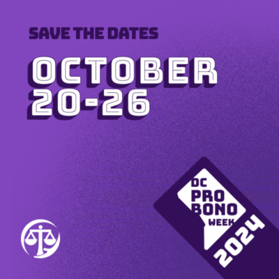 DC Pro Bono Week 2024 Save The Dates October 20-26