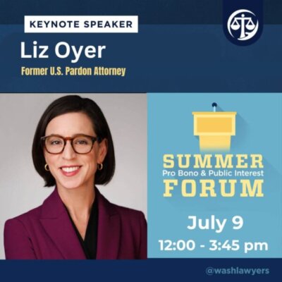 Graphic: 2026 Summer Forum Keynote Speaker Liz Oyer with date July 9, 2026 and time 12:00-3:45 pm